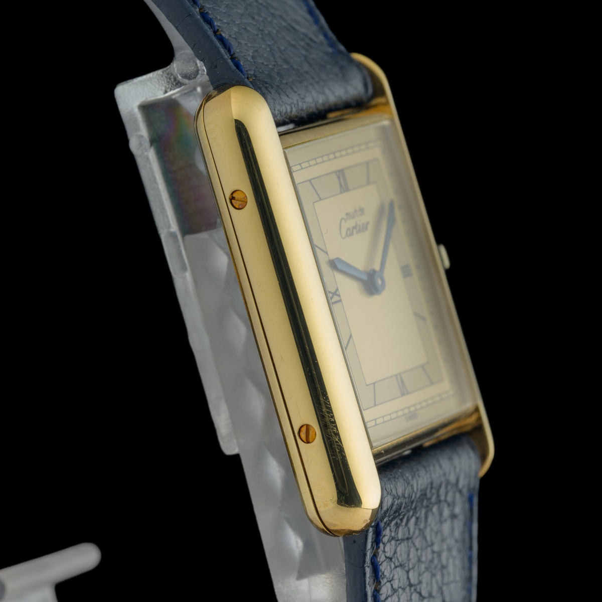 Cartier Must Tank Large 681006 Sector Dial Gold Vermeil 23x30mm Quartz Watch4