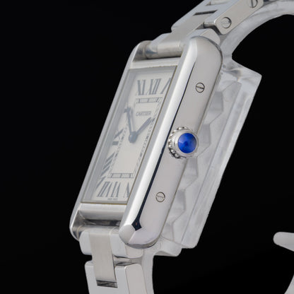 Cartier Tank Solo 3170 White Roman Dial 24x31mm Steel Quartz Watch1