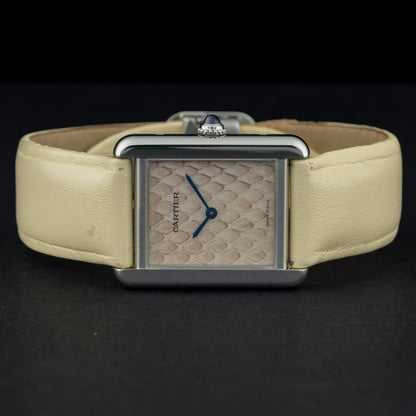 Cartier Tank Solo Python Edition 24x31mm Steel Ladies Watch + Pouch5